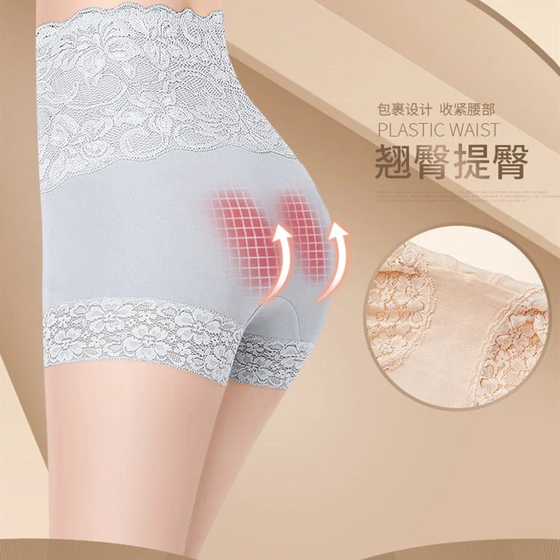 Anti Emptied Boyshort Laces Butt Lifter Panties Women High Waist Slimming Underwear Ladies Body Shaper Tummy Shapewear