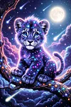 Luxury AB Velvet Diamond Painting Kit - Starry Sky Tiger