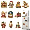 10PCS DIY Pearl Diamond Painting Christmas Fridge Magnets, Sparkling Rhinestone Refrigerator Magnet Craft Kit for Home Decor & Gifts