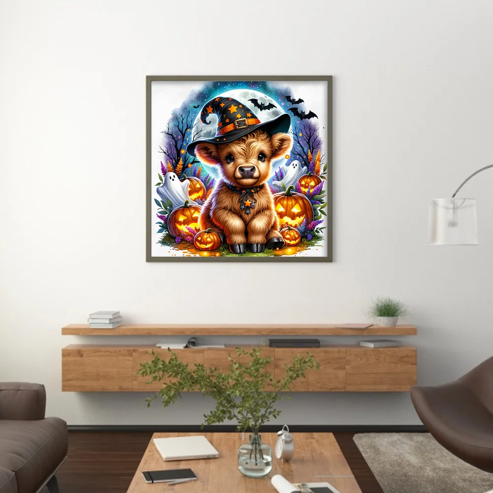 Diamond Painting - Full Round Drill - Halloween Cattle(Canvas|40*40cm)