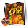 Diamond Painting -DIY Round Drill Pumpkin and Sunflower