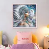 Girl And Owl-11CT Stamped Cross Stitch 45*45cm/17.72*17.72in tapestrymarket