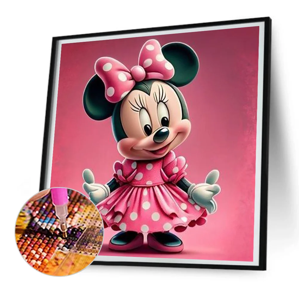 Full Round Diamond Painting 30*30cm - Disney Minnie