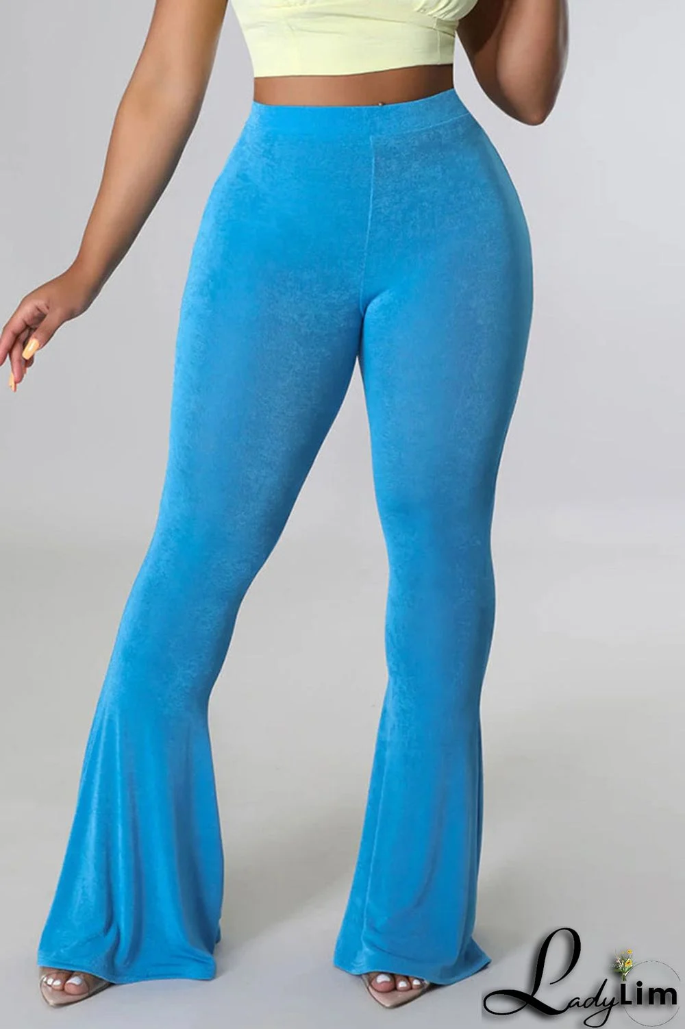 Rose Red Casual Solid Patchwork High Waist Speaker Solid Color Bottoms