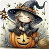 Halloween Witch-11CT Stamped Cross Stitch 40*40cm/15.75*15.75in tapestrymarket