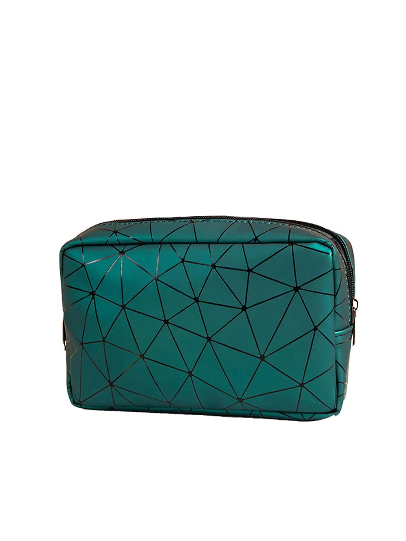 Geometric Pattern Makeup Bag