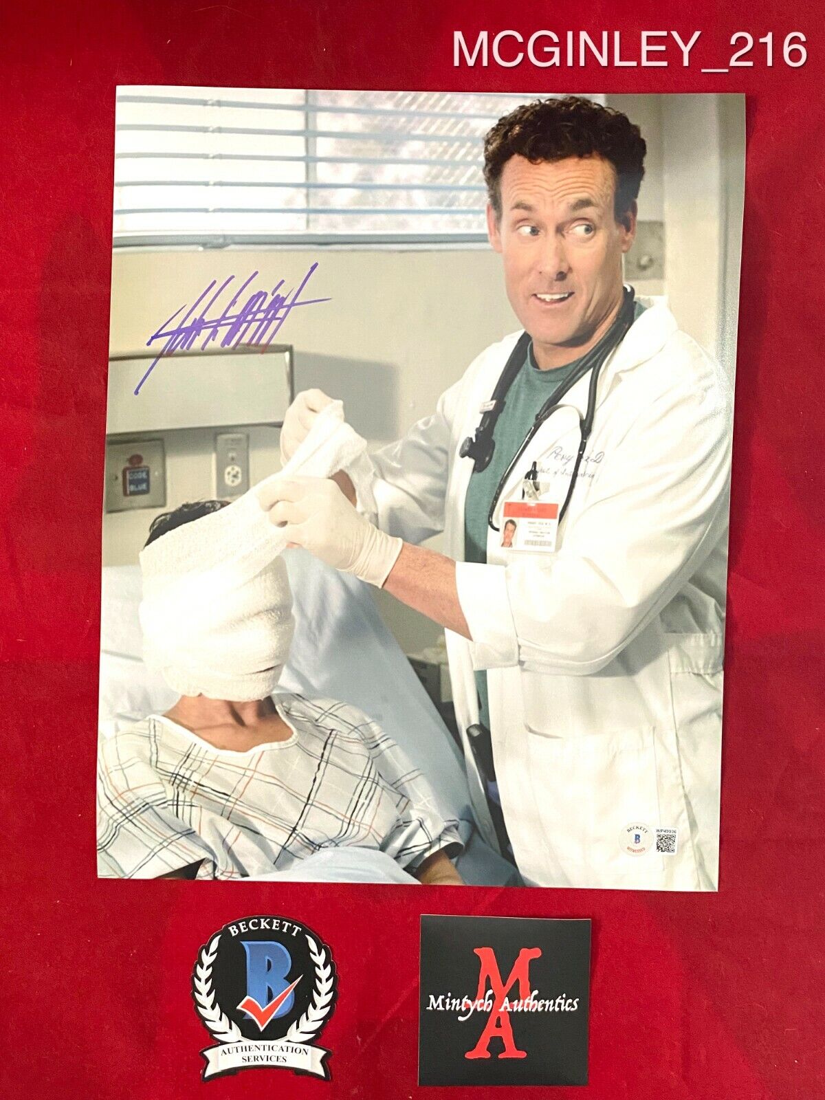 JOHN MCGINLEY AUTOGRAPHED SIGNED 11x14 Photo Poster painting! SCRUBS! DR PERRY COX BECKETT COA!