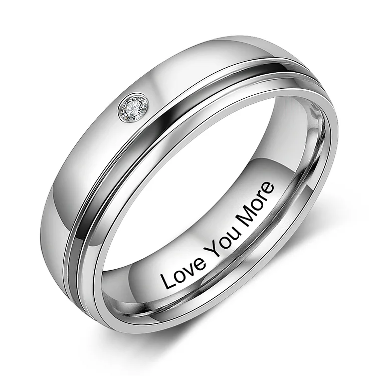 Personalized Couple Ring Engrave Love Message Matching Rings Gift for Couple Friends BBF