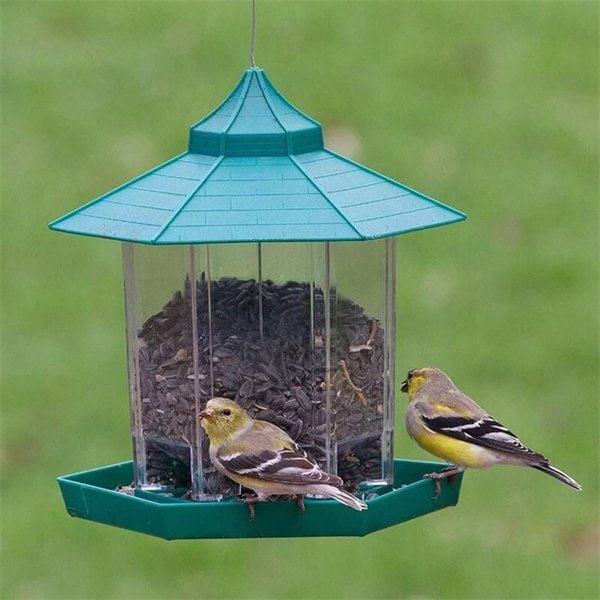 Large Hanging Wild Bird Seed Feeder with Perch
