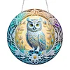 DIY Crystal Diamond Painting Double Sided Effect  Owl Pendant Home Garden Hanging Kit
