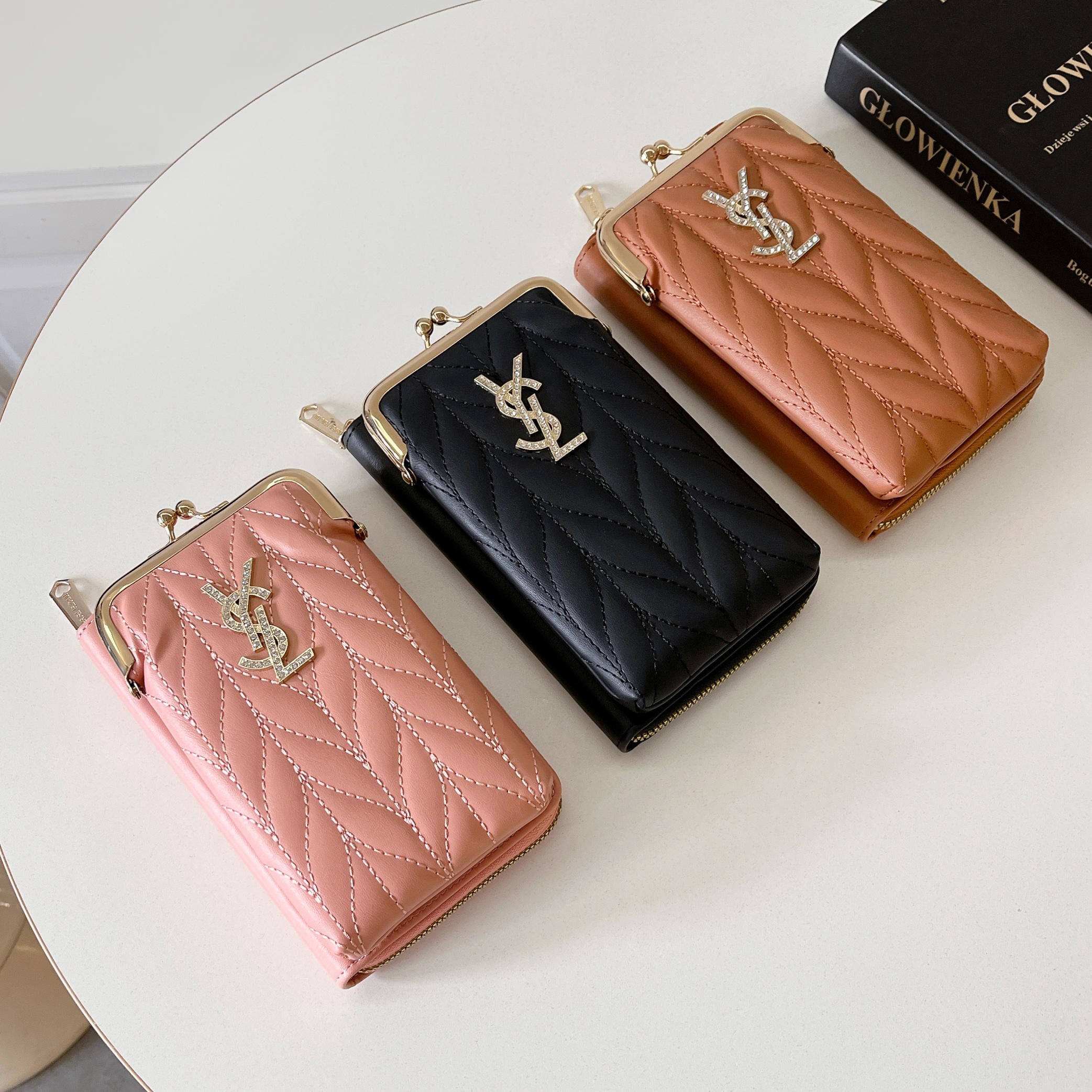 YSL Loulou in Quilted Leather Crossbody Bag Phone Wallet Card Holder Armpit Bag