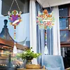 2 pi&egrave;ces croix croix DIY peinture acrylique diamant art carillons &agrave; vent avec pendentif en cristal et diamant pendentif suspendu double face pour adultes pour d&eacute;butants d&eacute;coration jardin maison