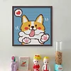 Cute Corgi Dog-14CT Stamped Cross Stitch Kit(25x25cm)