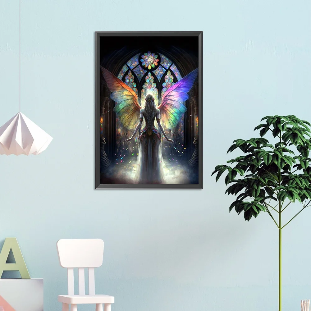 Partial AB Diamond Painting - Full Round Drill - Angel Girl(Canvas|45*65cm)
