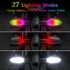 Motorcycle LED Turn Signal Light Projector, 27 Lighting Modes RGB Flowing Daytime Running Light, Motorcycle Turn Signal Flasher With Arrow Projection