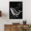 DIY Pearl Painting Whale for Home Wall Decor with Frame(40*30cm)