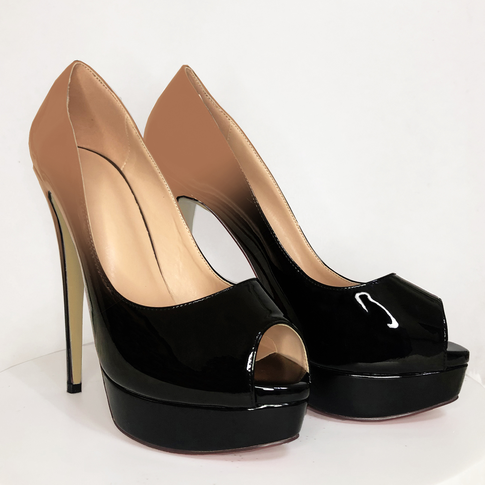 6" Platform Sky High Pumps Gradient Print Pumps-MERUMOTE