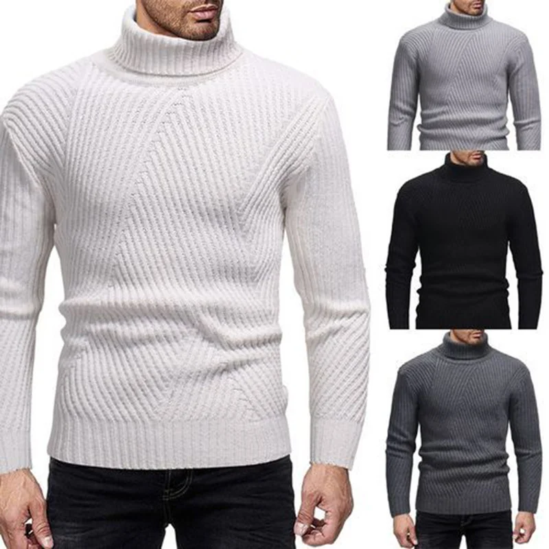 Men's Turtleneck Knit Sweater