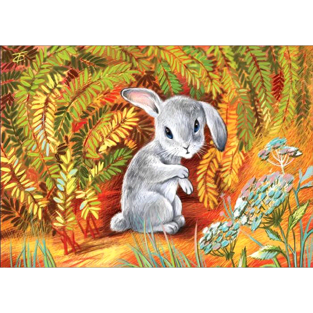 

40*30CM Round Drill Diamond Painting-Lop-Eared Rabbit, 501 Original