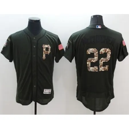 Pirates #22 Andrew McCutchen Green Flexbase Authentic Collection Salute to Service Stitched MLB Jersey