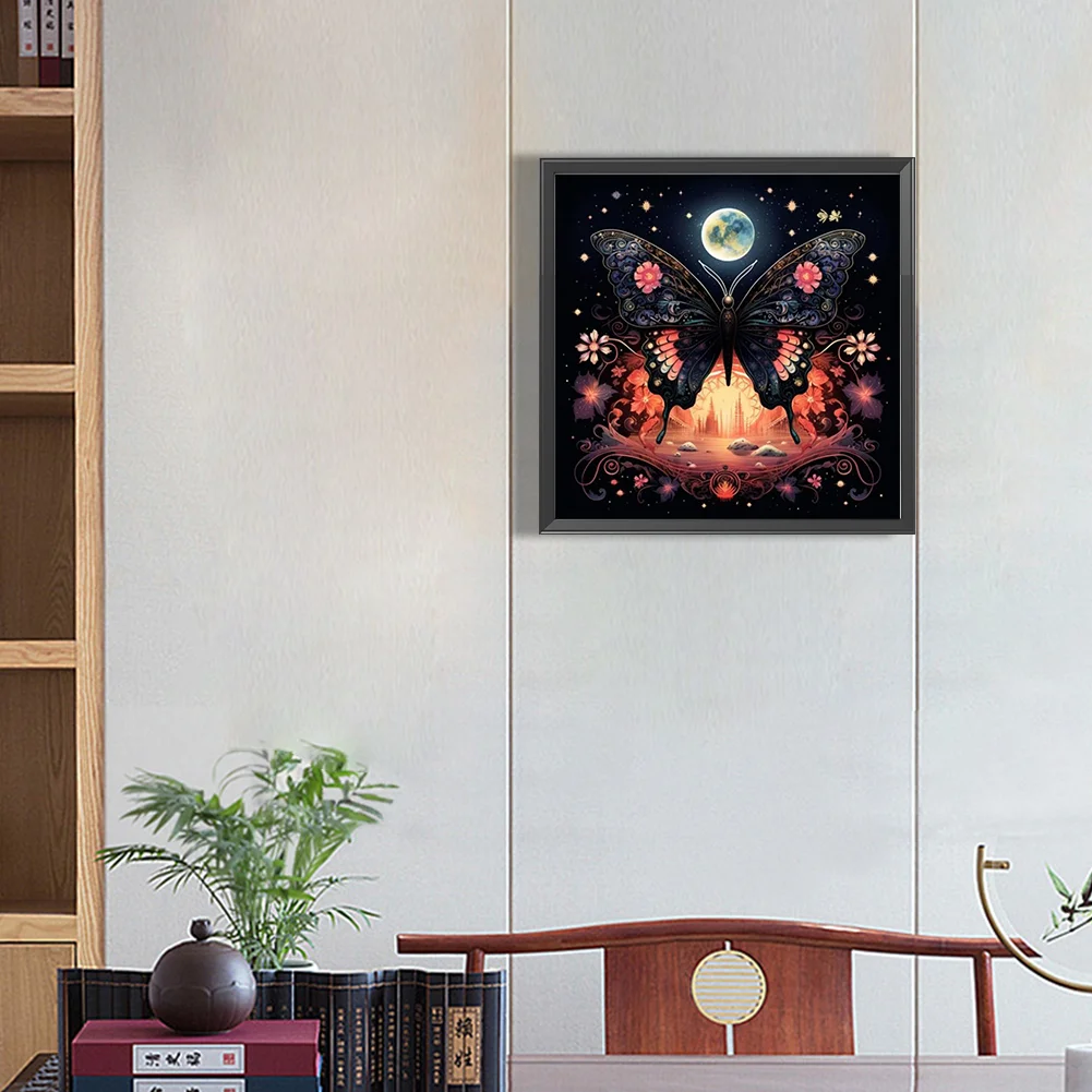 Partial AB Diamond Painting - Full Round Drill - Butterfly(Canvas|45*45cm)
