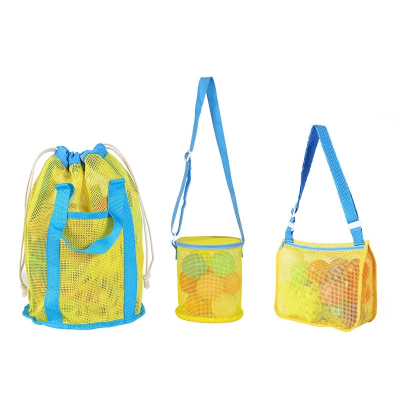 New Color Matching Children’s Toy Bag Shell Storage Bag Travel Beach Bag Hollow Transparent Beach Bag
