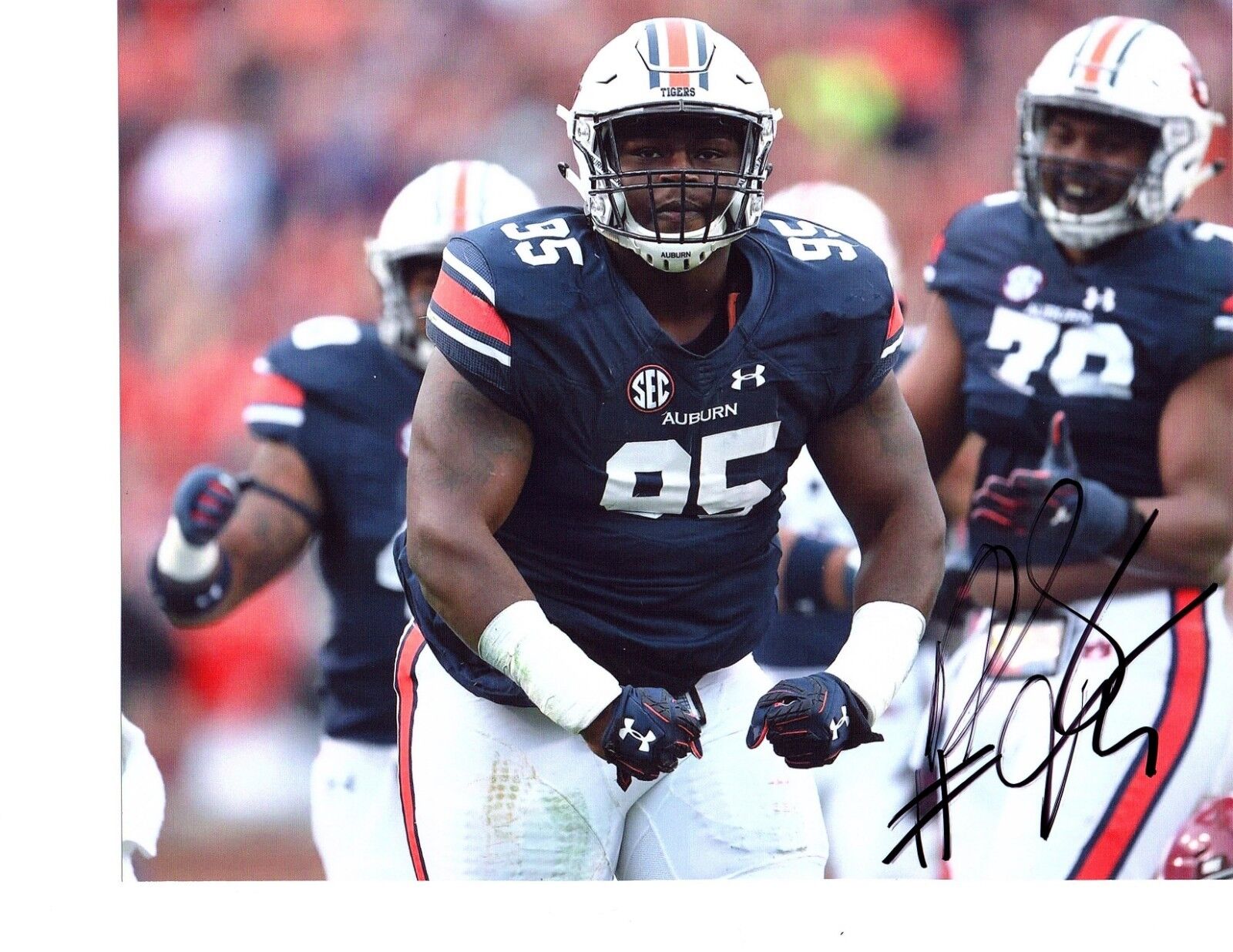 Dontavius Russell Auburn Tigers hand signed autographed 8x10 football Photo Poster painting c