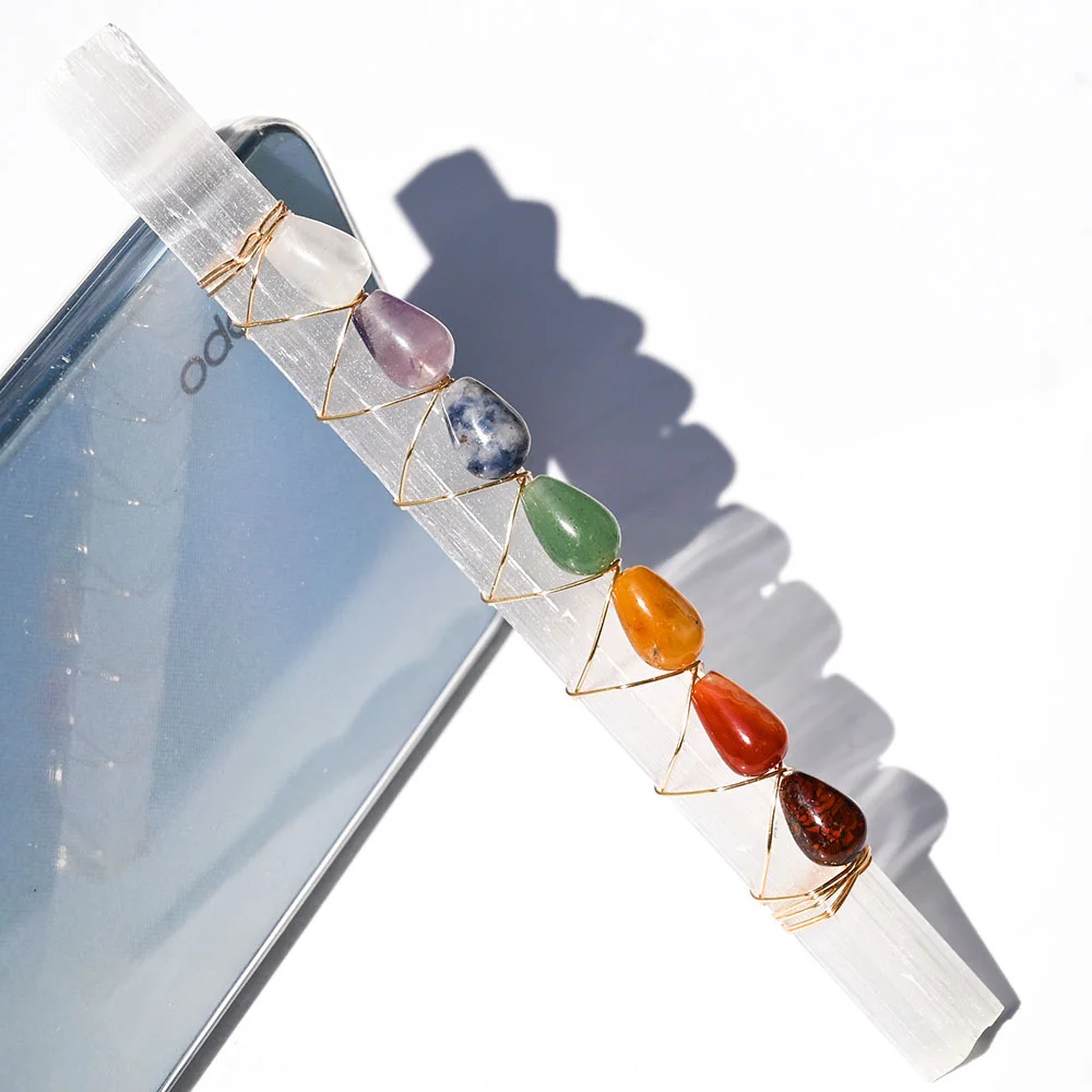 Selenite Chakra Wand