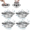 Filtre de vidange d'&eacute;vier de cuisine 3 en 1 en acier inoxydable anti-obstruction