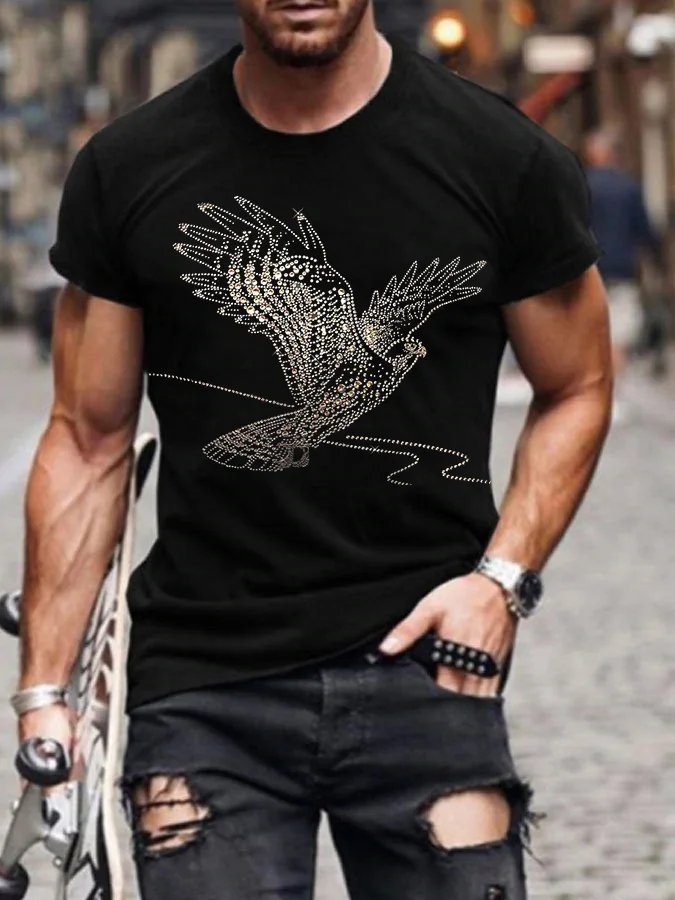 Men's Owl Hot Drill Short Sleeve T-Shirt