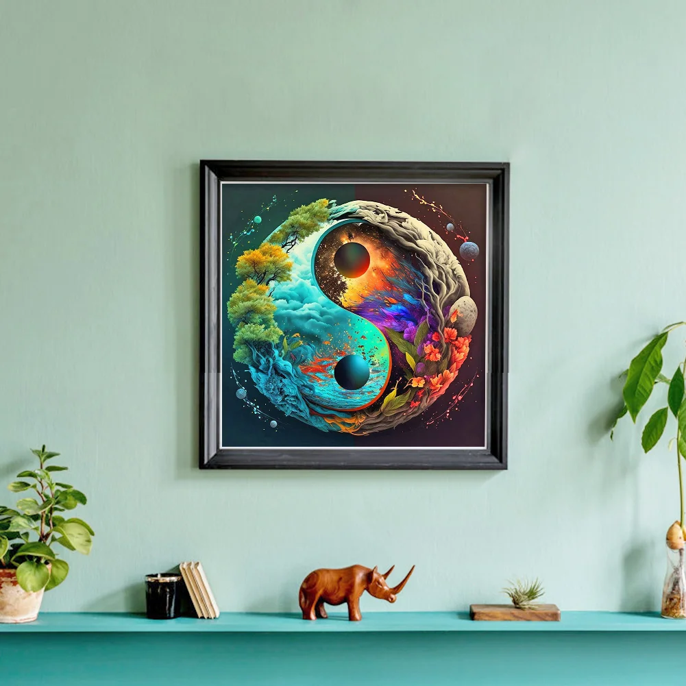 11CT Full Stamped Cross Stitch - Tai Chi(Canvas|40*40CM)