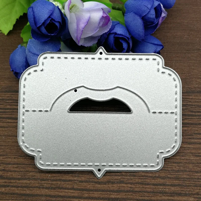 gift card box pack bag topper head handle Metal Cutting Dies For DIY Scrapbooking Album Embossing Paper Cards Decorative Crafts