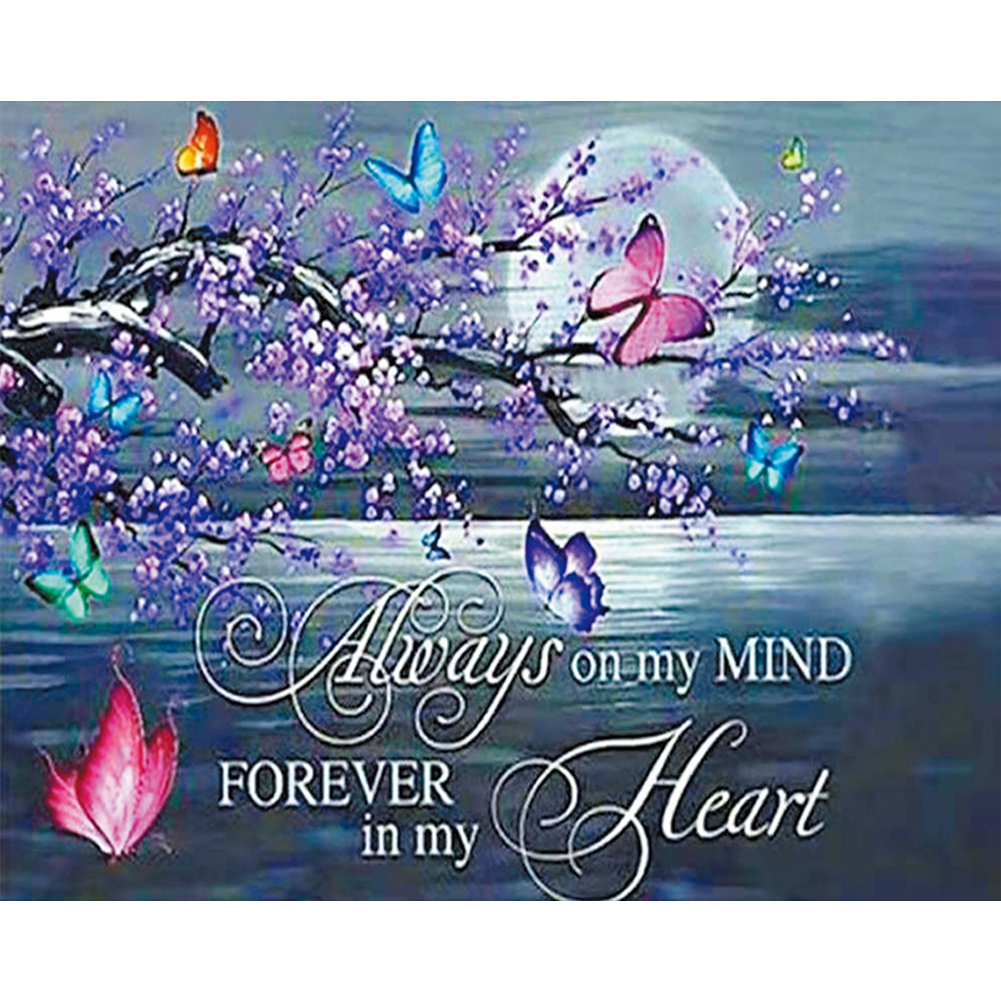 

Moon Butterfly - 11CT Stamped Cross Stitch - 31*41CM, 501 Original