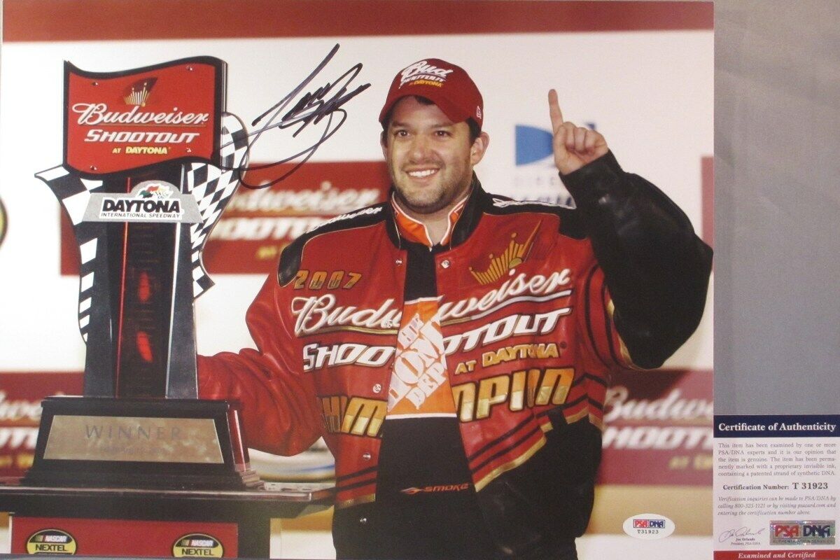 NASCAR Tony Stewart Autographed Signed HOME DEPOT 11x14 Photo Poster painting PSA/DNA