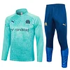 2023/2024 Olympique de Marseille Half-Pull Training Suit Blue Football Jersey
