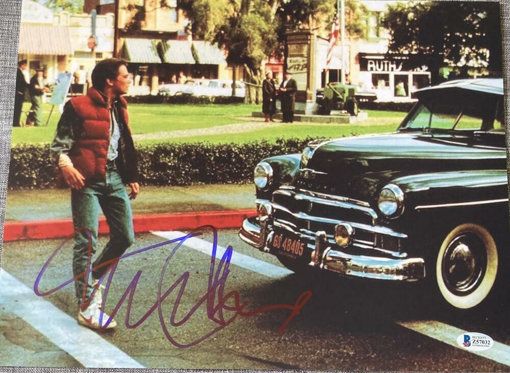 MICHAEL J. FOX SIGNED AUTOGRAPH - BACK TO THE FUTURE RARE 11X14 Photo Poster painting BECKETT 43