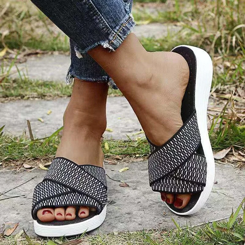 Women Summer Slippers Casual Ladies Sandals Platform Non-slip Female Shoes Soft Wedge Outdoor Women Slippers Dropshipping Shoes