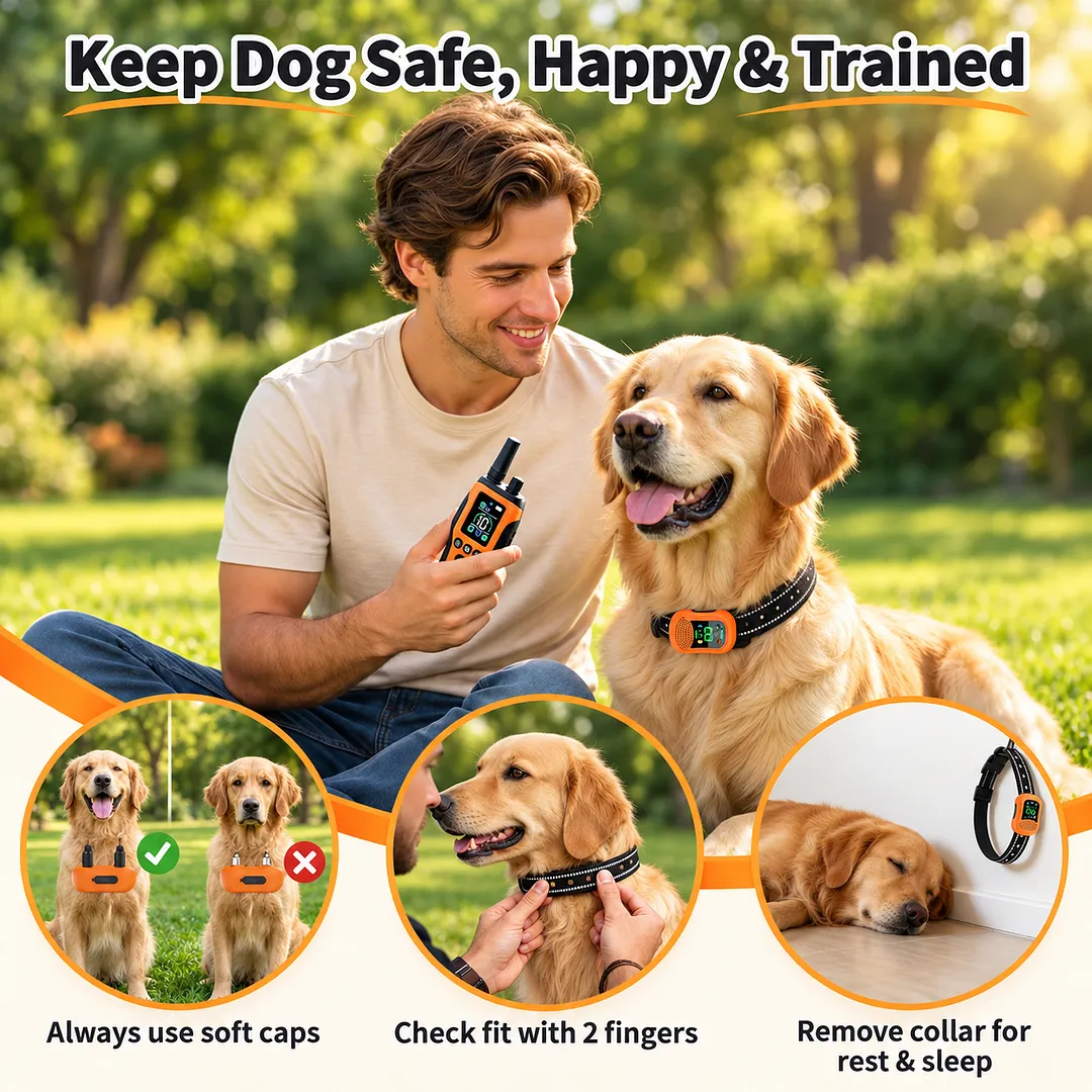 BEBANG 4900FT Dog Training Collar with Remote, Voice Call Dog Shock Collar with 5 Training Modes, IP67 Waterproof Rechargeable E Collar for Small Medium Large Dogs