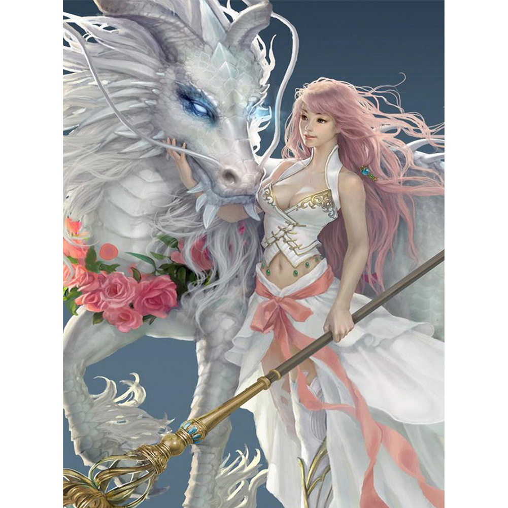 

Goddess Dragon - 11CT Stamped Cross Stitch - 40*50CM, 501 Original