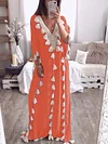Plus Size Tasseled Batwing Sleeves Maxi Dress