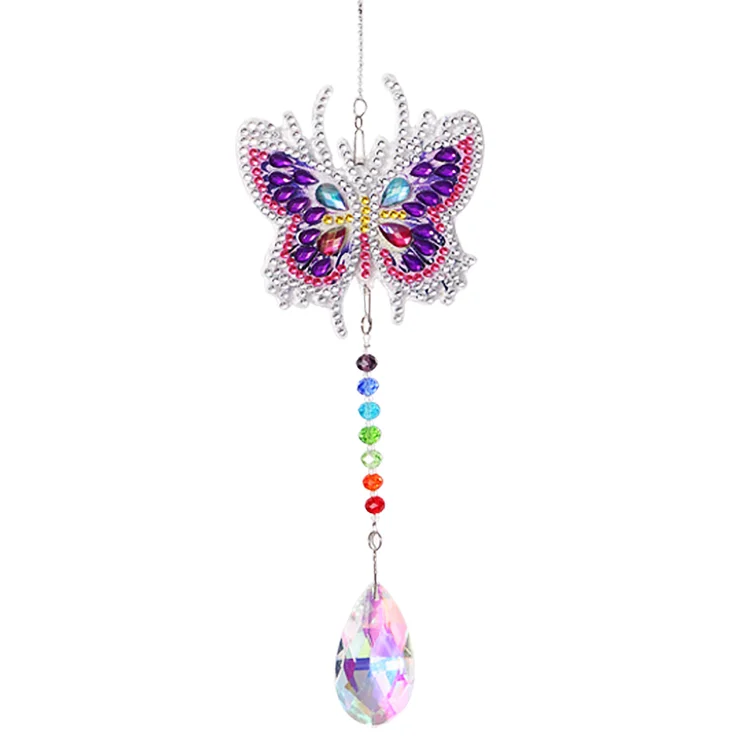 Crystal Diamond Angel Tears Catching Light Wind Chimes Hanging Garden Decor