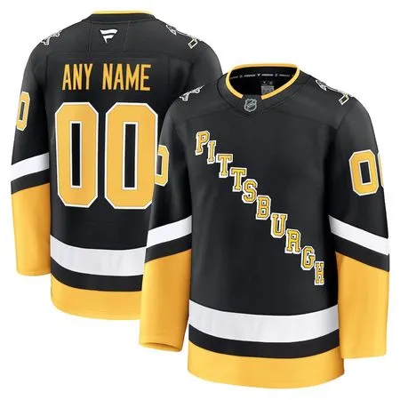Men's Pittsburgh Penguins Black Alternate Premium Custom Jersey