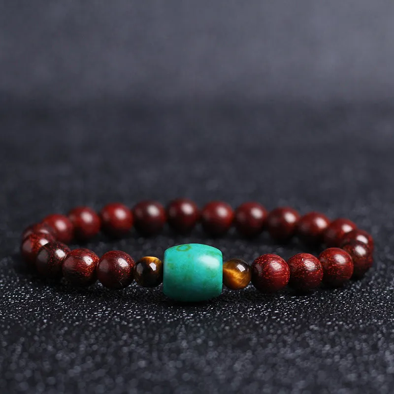 Tibetan Small Leaf Red Sandalwood Balance Bracelet