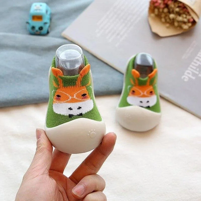 Baby Boys Girls Sock Shoes Non-slip Floor Socks Baby Soft Rubber Sole Toddler Shoes Socks Baby Socks with Rubber Soles