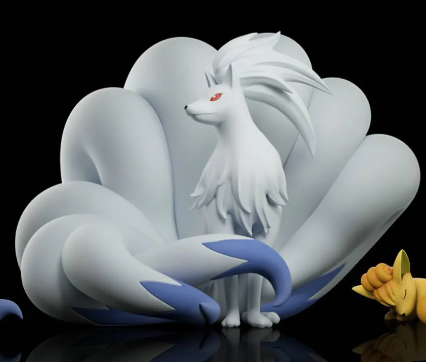 1/20 Scale World Zukan Evolution of Ninetales Set & Komala