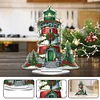 2D Flat Christmas Lighthouse Print DIY Table Top Diamond Painting Ornament Kits