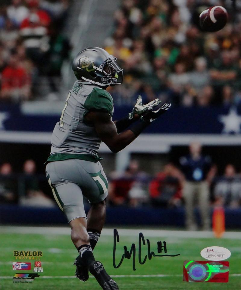 Corey Coleman Autographed Baylor Bears 8x10 About To Catch PF Photo Poster painting- JSA W Auth