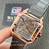 Cartier Santos Large Skeleton WHSA0018 Rose Gold Hand Wind leather strap 40mm Super Clone