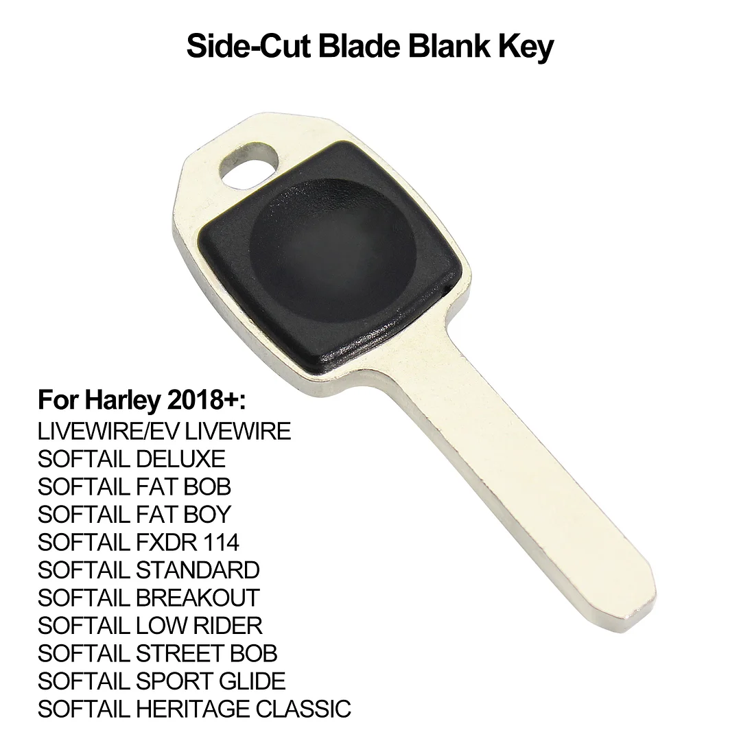 Side-cut Blank Key Blade For Harley 2018-ON SOFTAIL SLIM BREAKOUT STREET BOB FAT BOY LOW RIDER