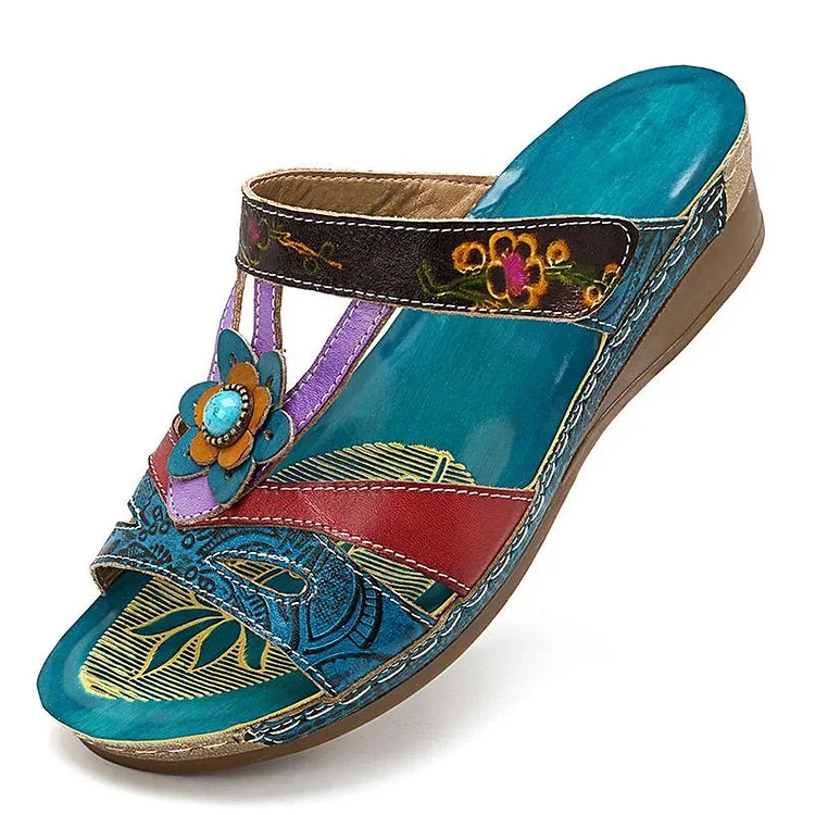 Bohemian style fashion non-slip wedge sandals  Stunahome.com